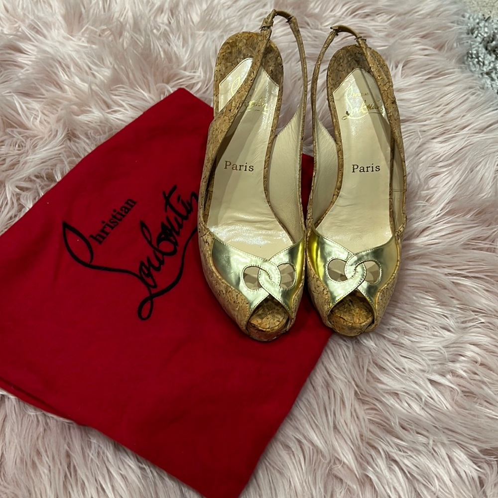 Christian Louboutin Cork Heels.